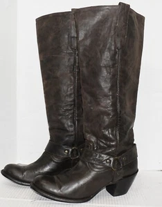 BLACK STAR Arnés Cuero Marrón Motociclista Montar Western Botas de Trabajo para Mujer Talla 10 - Imagen 1 de 6