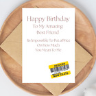 Birthday Card For Best Friend, Reduced Sticker, Funny Birthday Card For Friend