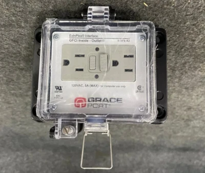 Conector de interfaz de panel GRACE PORT H-RF0-K2 GFCI salida interior 120 V CA 5A nuevo Foto 1 de 4