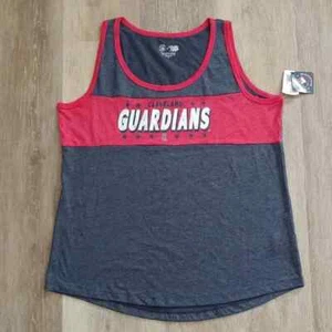NWT MLB Cleveland Guardians Women's Tank Top Grey/Red Size XL - Picture 1 of 6