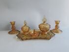 amber glass dressing table set soweby. 