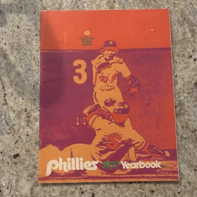 1977 Philadelphia Phillies Yearbook Larry Bowa Cover Mike Schmidt Steve Carlton - Image 1 of 4
