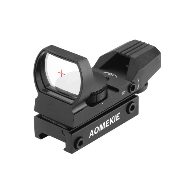 Aomekie AO5002 Actical Red Dot Sight 4 Reticles Green & Red Reflex Sight