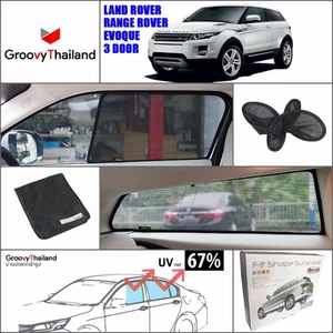 JUEGO DE 4 PIEZAS LAND ROVER EVOQUE 3 PUERTAS AJUSTE PERSONALIZADO CORTINA DE MALLA PLEGABLE SOMBRILLA - Imagen 1 de 7