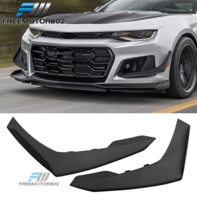 Fits 16-24 Chevrolet Camaro 1LE Style PP 2PCS Front Bumper Canards Dive Planes - Image 1 of 4