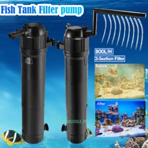 Internal Aquarium Fish Tank Canister Filter Submersible Quiet Oxygen Water Pump - Picture 1 of 12