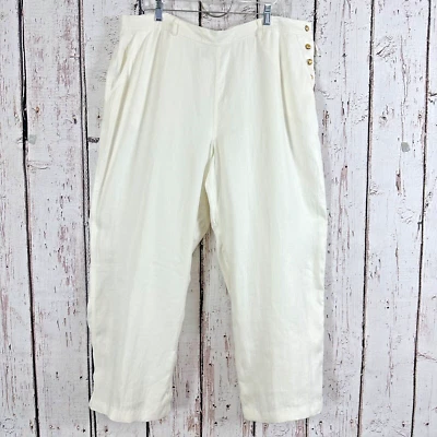 Lauren Ralph Lauren Women's 20W Wide Leg Lined Linen Pants NWT $139 (R7) - Image 1 of 4