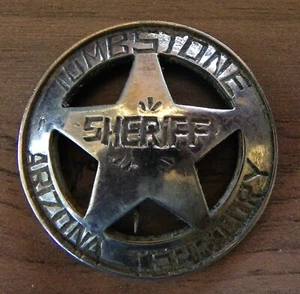 Vintage Tombstone Arizona Territory Sheriff Badge - Patina - Picture 1 of 3