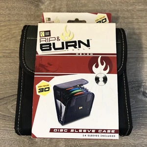 New Old Stock Case Logic Rip & Burn 30 CD DVD Disc Sleeve Black Storage Case - Picture 1 of 4