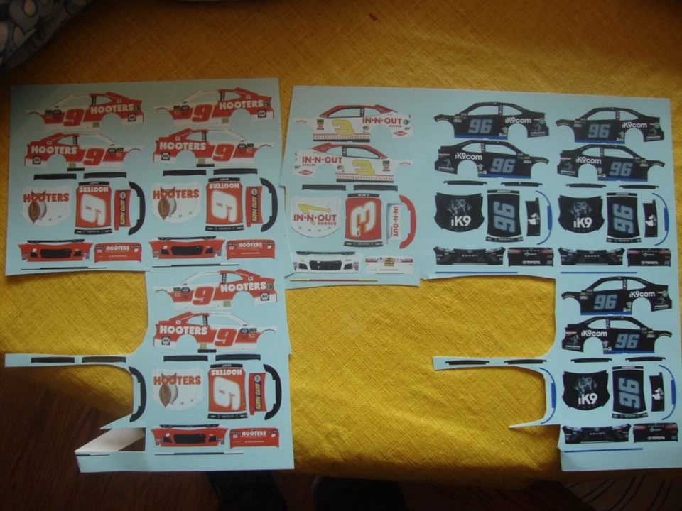 #9 chase Elliott #3 austin dillon #96 Jeff Earnhardt   1/64th  waterslide DECAL  - Image 1 of 1