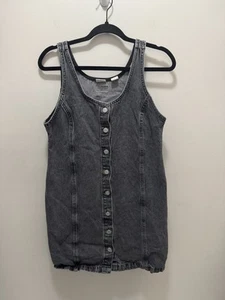 Levi's schwarz Acid Wash Button Down Denim Minikleid Größe Medium - Bild 1 von 9