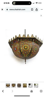 "Luz globo terráqueo turco multicolor marroquí 22""" Foto 1 de 4