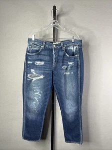 Pantalones de mezclilla cortos AMO Tomboy para mujer 31 azul desgastado tiro alto - Imagen 1 de 9