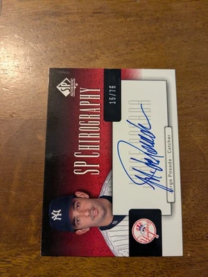 2004 SP Authentic #CA-JP Jorge Posada SP Chirography #/75 - Image 1 of 2