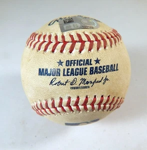 2022 New York Mets Marlins Game Used Baseball Jeff Brigham K Brandon Nimmo SO - Picture 1 of 4