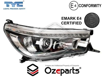 TYC RH Right Head Light Projector with LED DRL For Toyota Hilux Ute 2015-2020 - Image 1 of 4