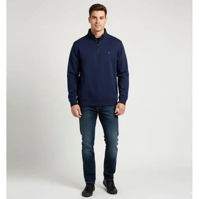 Sudadera Pullover IZOD Advantage Performance Elastizada 1/4 Cremallera Para Hombre L Azul Foto 1 de 4
