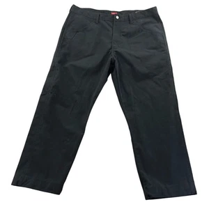 Wrangler Men's Workwear Pants Size 38x26 Hemmed Black Straight Leg Casual - Picture 1 of 17