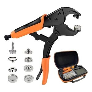 Snap Fastener Tool, Heavy Duty Snap Button Tool kit, Adjustable Snap Setter T... - Picture 1 of 6