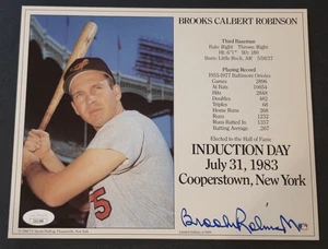 BROOKS ROBINSON Signed 8x10 Photo-HOF-Baltimore Orioles-JSA Authentication - Picture 1 of 4