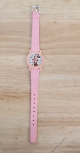 Schöne Vintage 80er Disney Minnie Mouse Lorus rosa kleine Mädchen Kinder Quarzuhr - Bild 1 von 8