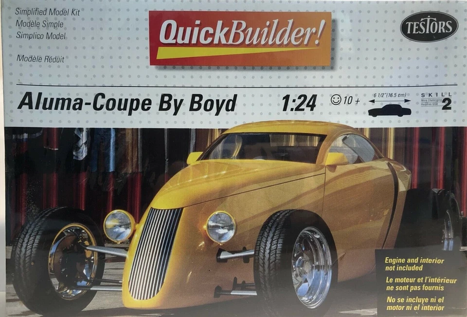 Testors 5202 1/24 Scale QuickBuilder Aluma-Coupe by Boyd Plastic Model Car Kit - Image 1 of 1