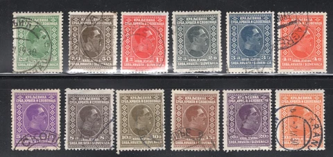 Yugoslavia 1926-27 Set of 12 Alexander, Scott 41-52 used, value = $3.20 Cover