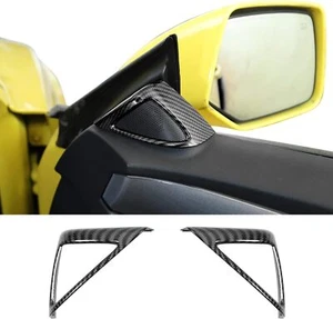 1Pair Carbon Fiber A-pillar Door Speaker Cover Trim For Chevy Camaro 2010-2015 - Picture 1 of 9