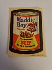 1973 Wacky Packages Series 1 Maddie Boy Dog Food Cloth Sticker