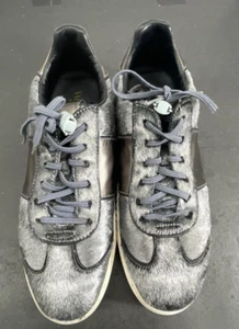 MSRP $895 Valentino Designer Metallic Calf Hair Rock Stud Sneakers M 8 W 10 - Picture 1 of 5