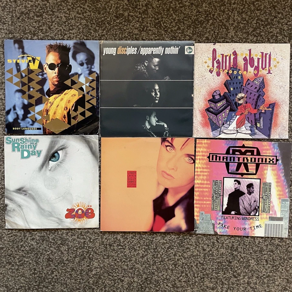 90s Pop Bundle 7” JOB LOT 6 X 7 INCH VINYL SINGLES - Image 1 of 1