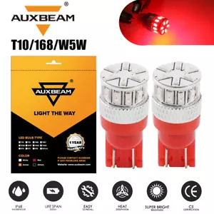 Bombillas de luz LED AUXBEAM T10 Canbus rojo súper brillante 168 2825 194 - Imagen 1 de 12