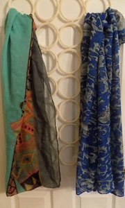 Lot of 2 Women Scarves Two Layers Scarf - Picture 1 of 4