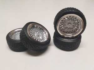 SD Wheels 14 Inch BRS-F1 - BBS E50 Silver 28mm 1:18 Model Car Tuning - Picture 1 of 1