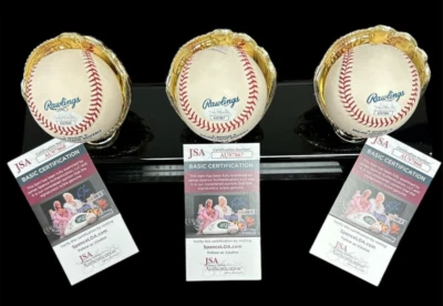 SNIDER ERSKINE BRANCA Hand Signed Auto Baseball JSA COA free holder WM - Image 1 of 4