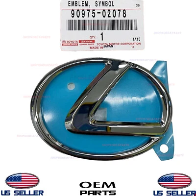 Logotipo emblema traseiro genuíno Símbolo ⭐OEM⭐ Lexus *Veja compatibilidade 90975-02078 - Imagem 1 de 3