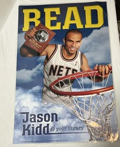 Seltenes Jason Kidd Amerikas Bibliotheken "LESEN" Poster 2003 LAMINIERT Langston Hughes - Bild 1 von 6