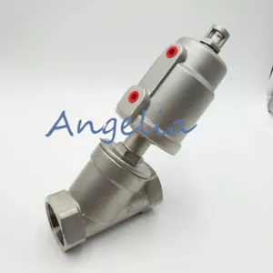 2" DN50 BSP Stainless Steel 304 Double Acting Air Actuated Angle Seat Valve - Picture 1 of 6