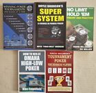 Poker Bücher Konvolut x 5 Super System Turnier Poker Theorie & Praxis