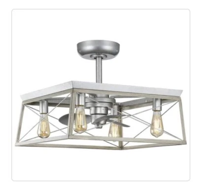 Progress Lighting Briarwood 22" Indoor/Outdoor Galvanized Ceiling Fan Light - Image 1 of 4