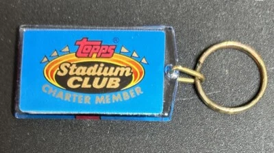 Stadium Club Charter Member Blue Plastic Baseball Card Keychain Key Ring (Used) - Image 1 of 3