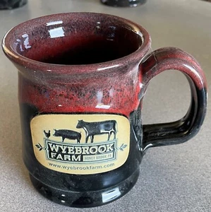 Wyebrook Farm Honey Brook PA- Deneen Pottery - Tazza 12 once - Lanciata a mano USA - Foto 1 di 2