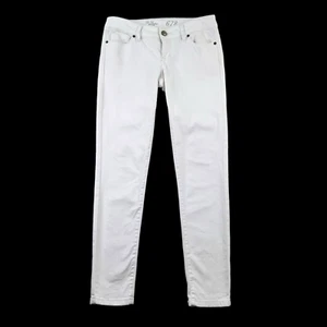 Pantalones de mezclilla elásticos de pierna cónica blancos talla 4 The Limited 678 para mujer - Imagen 1 de 12