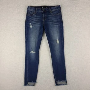 Kut From The Kloth Jeans Womens 6 Connie Ankle Skinny Distress Dark Wash Fray - Picture 1 of 12