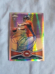 2012 Brock Osweiler Topps Chrome AUTO PRISM REFRACTOR Rc 46/50 Denver Broncos - Bild 1 von 3