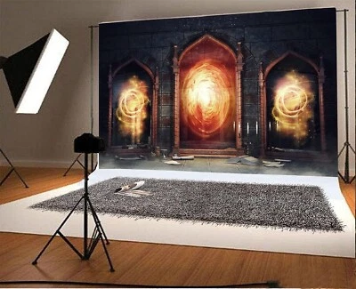 Telón de fondo mágico 7x5’ misterioso arco puerta foto fondo oscuro vintage S18 Foto 1 de 4