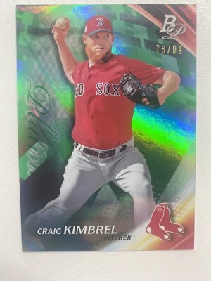 2017 Bowman Platinum Green #66 Craig Kimbrel /99 Boston Red Sox - Image 1 of 2