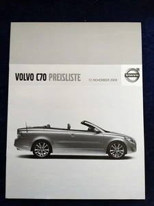 Volvo C70 Preisliste 11.2009 - Picture 1 of 2