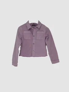 $69 DL1961 Kid's Girl's Pink Long Sleeve Button Down Denim Manning Jacket Size M - Picture 1 of 5