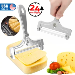 Stainless Steel Cheese Slicer Perfectly Adjustable Thickness Wire Cheese Cutter- - Picture 1 of 11